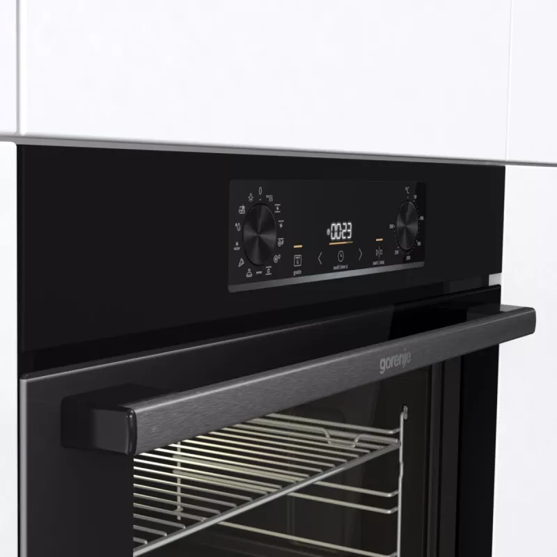 Forno elétrico Gorenje BOS6737E06B RAL9005, Grande, Elétrico, 77 l, 77 l, 2300 W, 300 °C