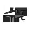 Secretária gaming reta Huzaro Hero 8.2 preta MDF retangular 1200x600 mm, altura ajustável 720–1180 mm, capacidade de carga 80 kg