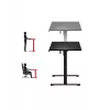 Secretária gaming reta Huzaro Hero 8.2 preta MDF retangular 1200x600 mm, altura ajustável 720–1180 mm, capacidade de carga 80 kg