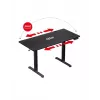 Secretária gaming reta Huzaro Hero 8.2 preta MDF retangular 1200x600 mm, altura ajustável 720–1180 mm, capacidade de carga 80 kg