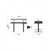 Secretária gaming reta Huzaro Hero 8.2 preta MDF retangular 1200x600 mm, altura ajustável 720–1180 mm, capacidade de carga 80 kg