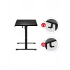 Secretária gaming reta Huzaro Hero 8.2 preta MDF retangular 1200x600 mm, altura ajustável 720–1180 mm, capacidade de carga 80 kg