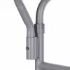 Cadeira sanitária dobrável ANTAR com braços, caixa de armazenamento, estrutura em aço, altura ajustável 35–50 cm, carga máx. 120 kg, cinzento