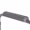 Cadeira sanitária dobrável ANTAR com braços, caixa de armazenamento, estrutura em aço, altura ajustável 35–50 cm, carga máx. 120 kg, cinzento