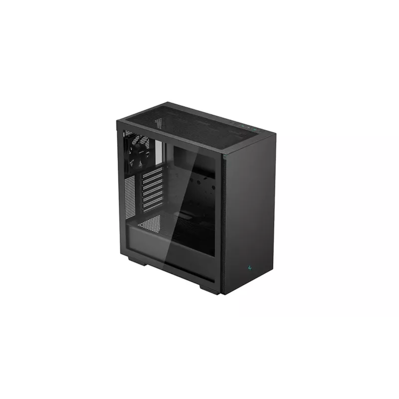 Caixa de PC DeepCool CH510 Midi Tower preta — vidro temperado, microATX/ATX, suporta radiadores de 360 mm à frente/em cima, comprimento máximo de GPU 38 cm, fonte de alimentação em baixo, 7 slots de expansão