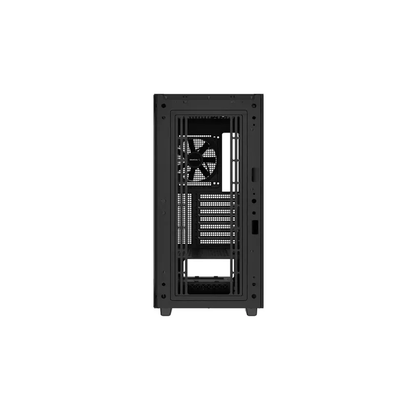 Caixa de PC DeepCool CH510 Midi Tower preta — vidro temperado, microATX/ATX, suporta radiadores de 360 mm à frente/em cima, comprimento máximo de GPU 38 cm, fonte de alimentação em baixo, 7 slots de expansão