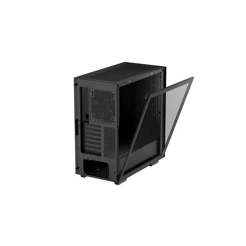 Caixa de PC DeepCool CH510 Midi Tower preta — vidro temperado, microATX/ATX, suporta radiadores de 360 mm à frente/em cima, comprimento máximo de GPU 38 cm, fonte de alimentação em baixo, 7 slots de expansão