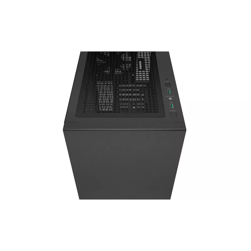 Caixa de PC DeepCool CH510 Midi Tower preta — vidro temperado, microATX/ATX, suporta radiadores de 360 mm à frente/em cima, comprimento máximo de GPU 38 cm, fonte de alimentação em baixo, 7 slots de expansão