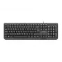 Teclado USB com fio NATEC NKL-1151 — preto, layout CZ-SK (eslovaco), 104 teclas, cabo USB, cabo de 1,8 m