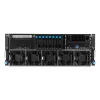 Servidor rack ASUS ESC8000A-E13 (4U) prateado – LGA 6096, AMD EPYC, DDR5, até 3 TB, 24 DIMM, 2× CPU, fonte de alimentação 3200 W