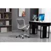 Cadeira de escritório giratória ActiveJet YK507 – assento acolchoado, encosto em malha, estofamento em tecido cinzento, altura 90–100 cm, largura do encosto 45 cm