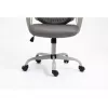 Cadeira de escritório giratória ActiveJet YK507 – assento acolchoado, encosto em malha, estofamento em tecido cinzento, altura 90–100 cm, largura do encosto 45 cm