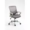 Cadeira de escritório giratória ActiveJet YK507 – assento acolchoado, encosto em malha, estofamento em tecido cinzento, altura 90–100 cm, largura do encosto 45 cm