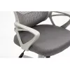 Cadeira de escritório giratória ActiveJet YK507 – assento acolchoado, encosto em malha, estofamento em tecido cinzento, altura 90–100 cm, largura do encosto 45 cm