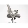Cadeira de escritório giratória ActiveJet YK507 – assento acolchoado, encosto em malha, estofamento em tecido cinzento, altura 90–100 cm, largura do encosto 45 cm