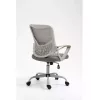 Cadeira de escritório giratória ActiveJet YK507 – assento acolchoado, encosto em malha, estofamento em tecido cinzento, altura 90–100 cm, largura do encosto 45 cm