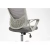Cadeira de escritório giratória ActiveJet YK507 – assento acolchoado, encosto em malha, estofamento em tecido cinzento, altura 90–100 cm, largura do encosto 45 cm