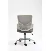 Cadeira de escritório giratória ActiveJet YK507 – assento acolchoado, encosto em malha, estofamento em tecido cinzento, altura 90–100 cm, largura do encosto 45 cm