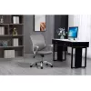 Cadeira de escritório giratória ActiveJet YK507 – assento acolchoado, encosto em malha, estofamento em tecido cinzento, altura 90–100 cm, largura do encosto 45 cm