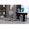 Cadeira de escritório giratória ActiveJet YK507 – assento acolchoado, encosto em malha, estofamento em tecido cinzento, altura 90–100 cm, largura do encosto 45 cm
