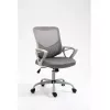Cadeira de escritório giratória ActiveJet YK507 – assento acolchoado, encosto em malha, estofamento em tecido cinzento, altura 90–100 cm, largura do encosto 45 cm