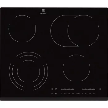 Placa de cozinha Electrolux EHF6547FXK preta de encastrar 4 zona(s)