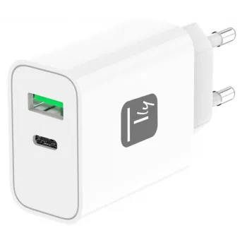 Carregador móvel Techly IPW-USB-30WACG universal branco AC carregamento rápido interior