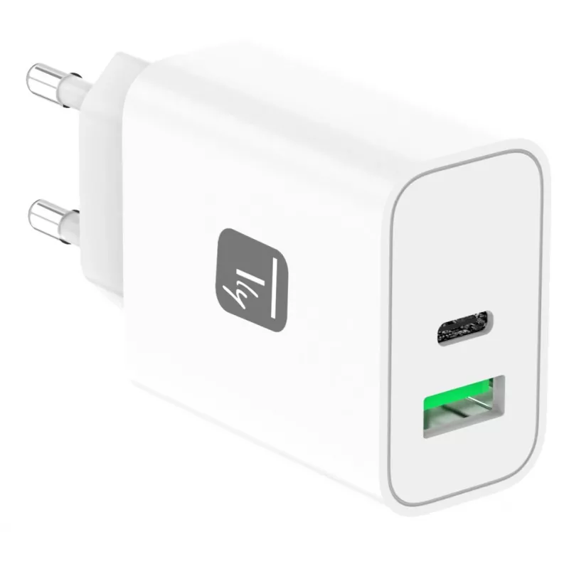 Carregador móvel Techly IPW-USB-30WACG universal branco AC carregamento rápido interior
