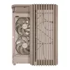 Caixa de PC ASUS ProArt PA401 Wood Mesh PWM Beige — ATX, madeira, 2×160 mm frente, 1×120 mm traseira, 2×3,5 polegadas + 2×2,5 polegadas baías