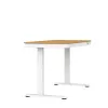 Secretária com regulação elétrica de altura ActiveJet ET119W-C 140x70 cm — 1 motor, altura 725–1225 mm, branco/carvalho