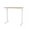 Secretária com regulação elétrica de altura ActiveJet ET119W-C 140x70 cm — 1 motor, altura 725–1225 mm, branco/carvalho
