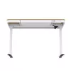 Secretária com regulação elétrica de altura ActiveJet ET119W-C 140x70 cm — 1 motor, altura 725–1225 mm, branco/carvalho