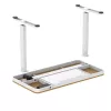 Secretária com regulação elétrica de altura ActiveJet ET119W-C 140x70 cm — 1 motor, altura 725–1225 mm, branco/carvalho