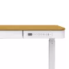 Secretária com regulação elétrica de altura ActiveJet ET119W-C 140x70 cm — 1 motor, altura 725–1225 mm, branco/carvalho