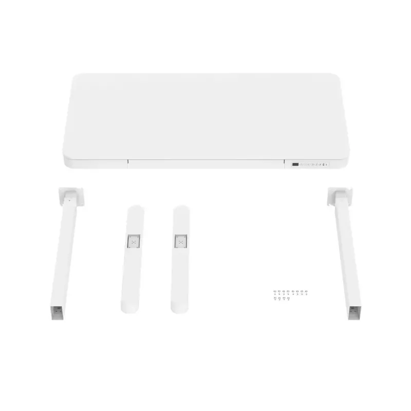 Secretária com regulação elétrica de altura ActiveJet ET119W-C 140x70 cm, curso 50 cm, carga 45 kg, branco