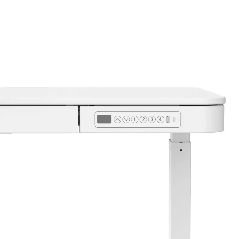 Secretária com regulação elétrica de altura ActiveJet ET119W-C 140x70 cm, curso 50 cm, carga 45 kg, branco