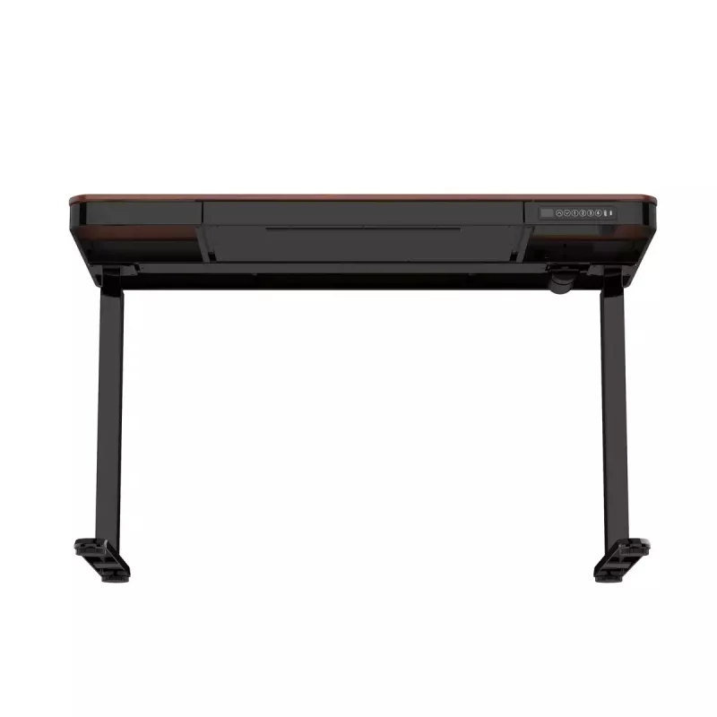 Secretária ActiveJet ET119W-C com regulação elétrica de altura 140 x 70 cm preto/nogueira com portas USB-A e USB-C
