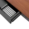 Secretária ActiveJet ET119W-C com regulação elétrica de altura 140 x 70 cm preto/nogueira com portas USB-A e USB-C