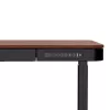 Secretária ActiveJet ET119W-C com regulação elétrica de altura 140 x 70 cm preto/nogueira com portas USB-A e USB-C