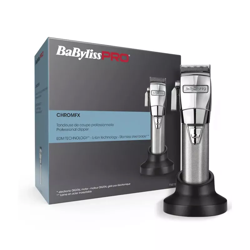 BaByliss CHROMFX FX8700E máquina de cortar cabelo sem fios, cromada