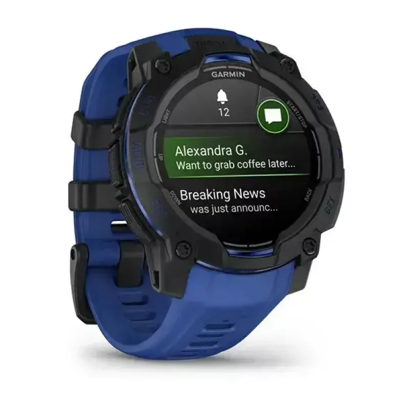 Smartwatch GARMIN Instinct 3 AMOLED 1,2 polegadas GPS, caixa de 45 mm, ecrã 390x390, 10 ATM, bateria de iões de lítio