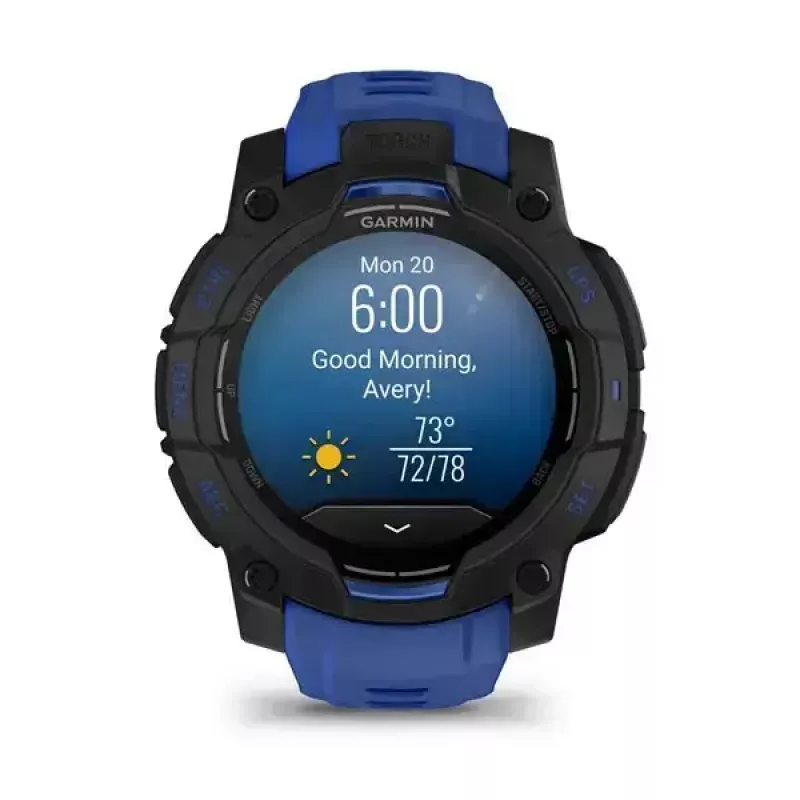 Smartwatch GARMIN Instinct 3 AMOLED 1,2 polegadas GPS, caixa de 45 mm, ecrã 390x390, 10 ATM, bateria de iões de lítio