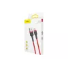 Cabo USB-A para USB-C Baseus Cafule — USB 2.0 A→C, suporte de carregamento QC3.0, trança de nylon, vermelho