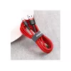 Cabo USB-A para USB-C Baseus Cafule — USB 2.0 A→C, suporte de carregamento QC3.0, trança de nylon, vermelho