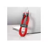 Cabo USB-A para USB-C Baseus Cafule — USB 2.0 A→C, suporte de carregamento QC3.0, trança de nylon, vermelho
