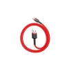 Cabo USB-A para USB-C Baseus Cafule — USB 2.0 A→C, suporte de carregamento QC3.0, trança de nylon, vermelho