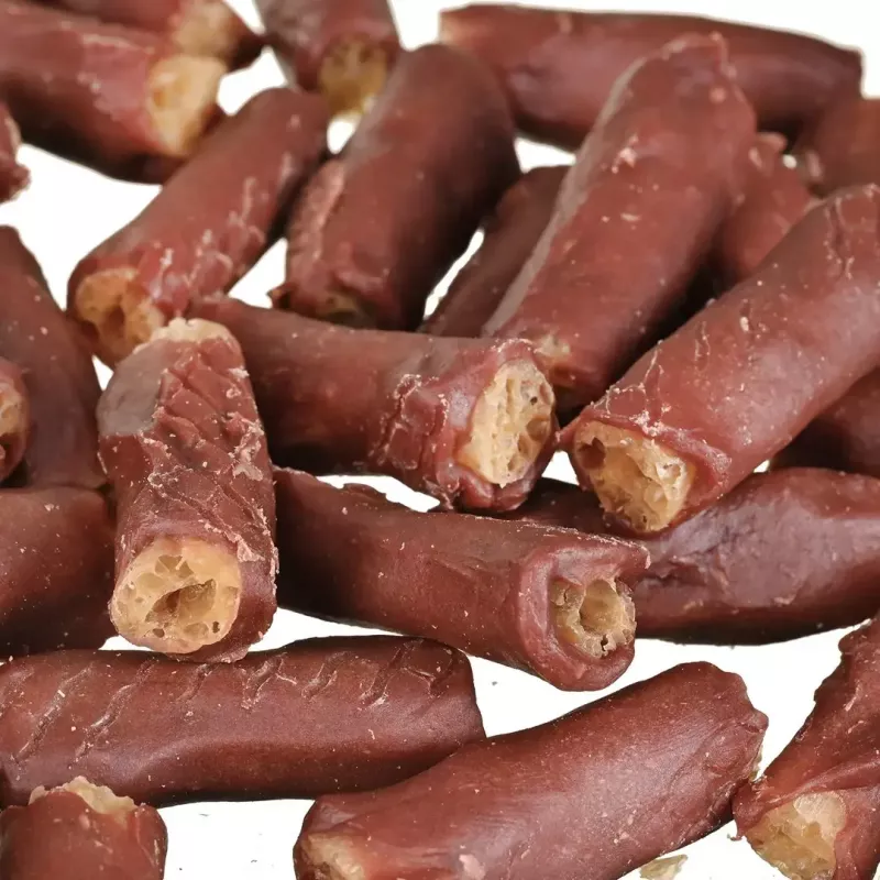 Snacks para cães PETITTO palitos de arroz tubulares com ganso 500 g