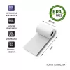 Rolo térmico QOLTEC 51899 — 57 mm x 16 m, 55 g/m², sem BPA