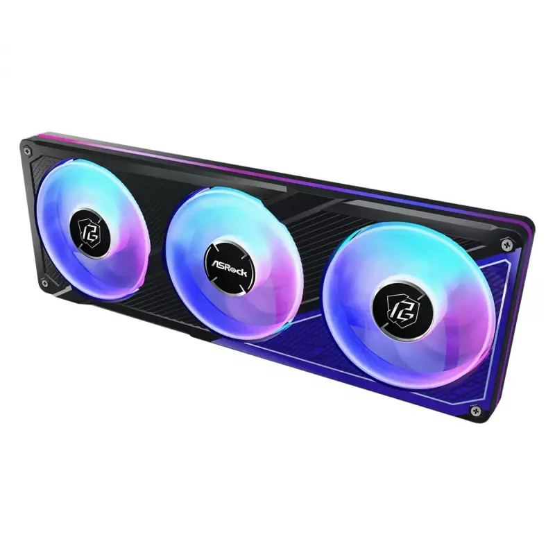 Kit de refrigeração líquida ASRock Phantom Gaming 360 LCD — ventoinha de 120 mm, LGA1700/AM5/AM4, preto