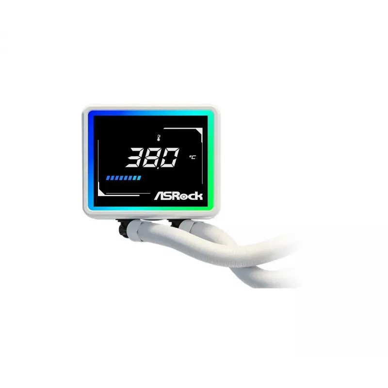 ASROCK Challenger 360 Digital ARGB White — cooler líquido de CPU de 360mm, iluminação ARGB digital, acabamento branco